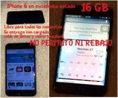 iPhone 6 16 Gb Libre Impecable